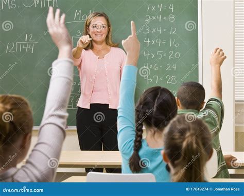 Students Answering Teacher Question Stock Photo Image Of Education