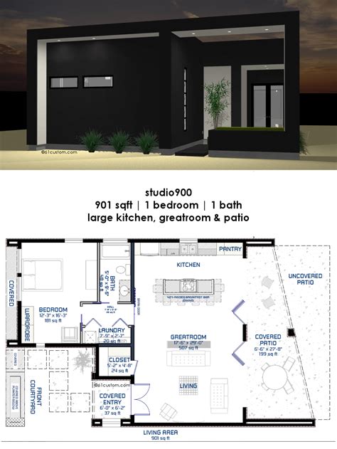 40 Small Modern House Plans One Floor Plan Important Ideas