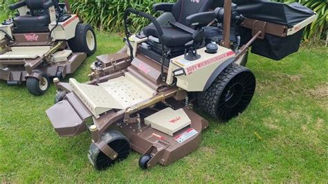 Two Grasshopper Commercial Midmount Mowers Set Up And Ready To Mow