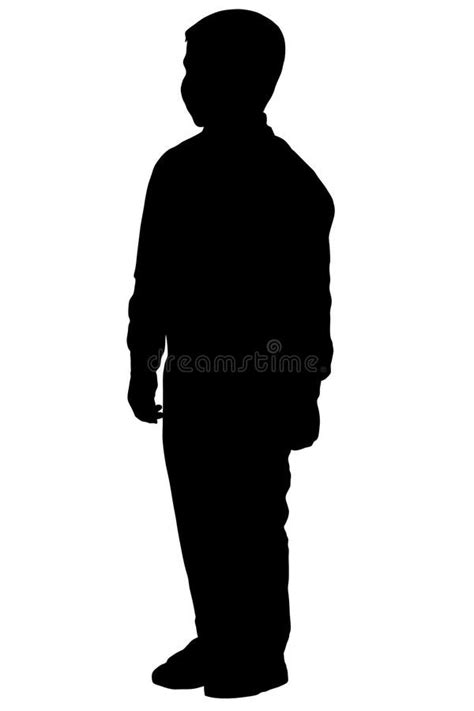 Silhouette Of Little Boy Stock Vector Illustration Of Friends 134269437