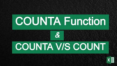 Counta Count Words How To Use Counta In Excel Count Youtube