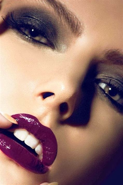 Deep Purple Glossy Lips And Smokey Eye Just A Pretty Makeup