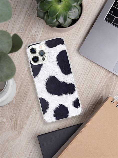 Cow Fur Iphone Case Cow Print Phone Cover Trendy Animal Etsy