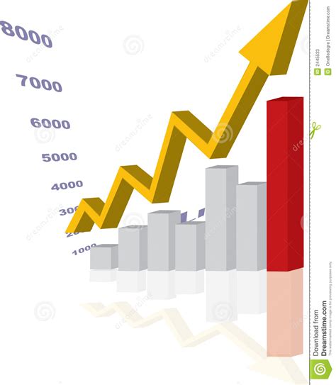 Increasing graph stock illustration. Illustration of graph - 2445533
