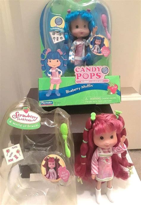 Strawberry Shortcake And Blueberry Muffin Candy Pops Dolls New 2006