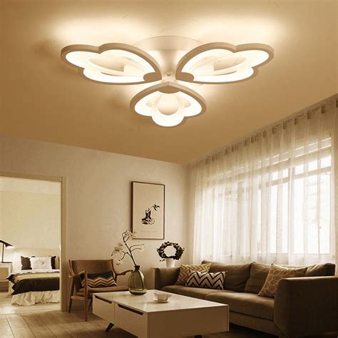 leaf acrylic led ceiling light pendant lamp hallway bedroom dimmable fixture