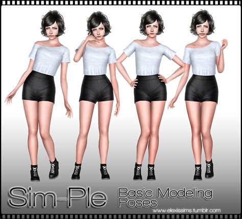 My Sims 3 Blog Sim Ple Model Pose Pack By Elexis