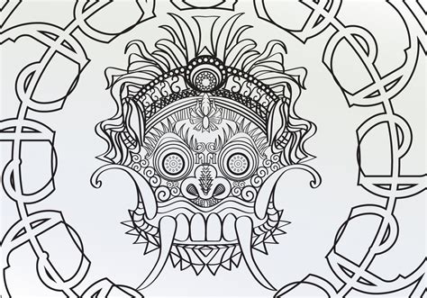 Coloring Adult Barong Page Vector Download Free Vector Art Stock