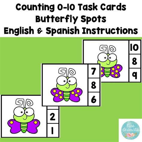 List out some of the popular. Boom Cards 0-10 Counting Butterfly Spots Task Cards (English & Spanish Instructions) in 2020 ...