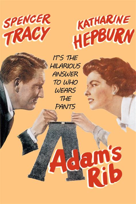 Image of actual vintage adam's rib movie poster. Adam's Rib (1949). Dir. George Cukor. Spencer Tracy ...
