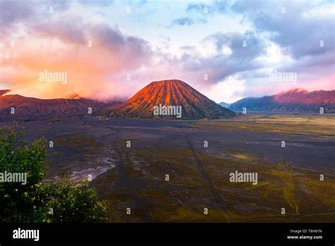 Bromo Mount At Sunset Indonesia Stock Photo Alamy