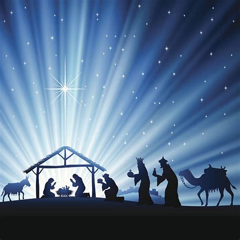 Best Background Of The Bethlehem Stable Illustrations Royalty Free