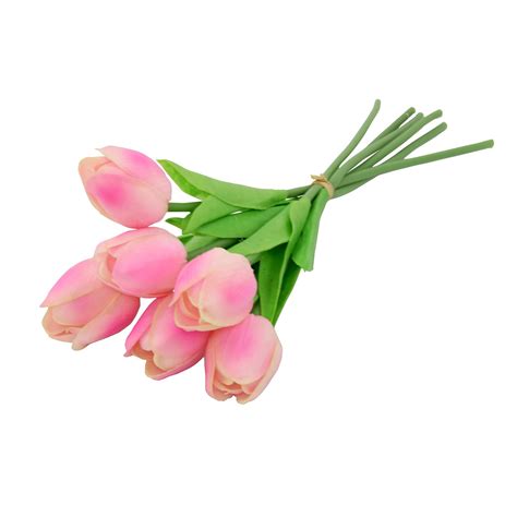 bundle of 6 real touch tulips single stem bunch bouquet flowers wedding home ebay