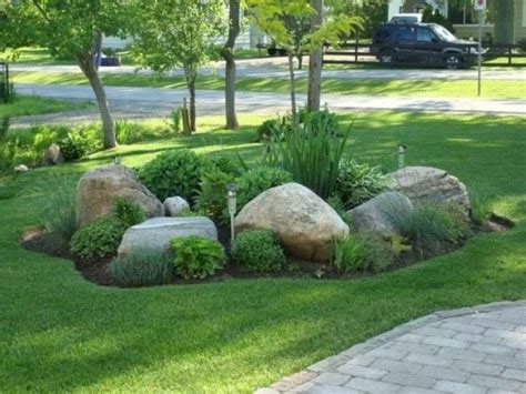 50 Awesome Front Yard Makeover Ideas Large Yard Landscaping Rock