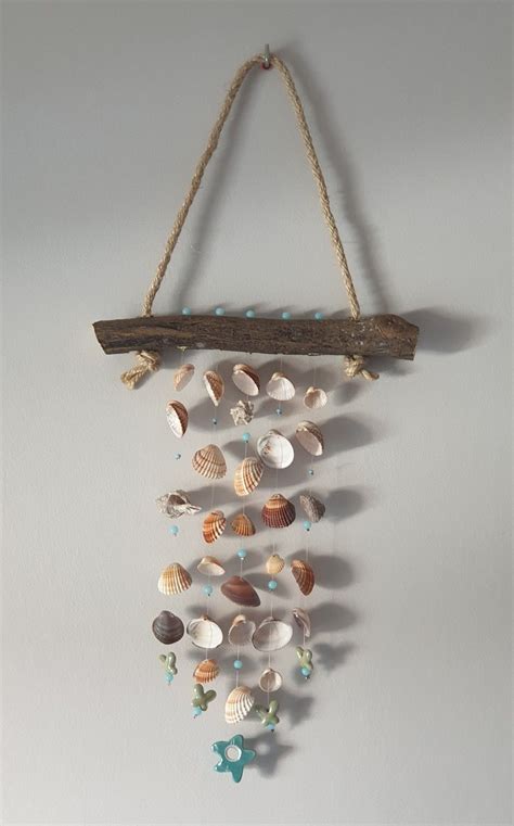 Diy Sea Shell Wind Chime Seashell Art Seashell Crafts Beach Crafts