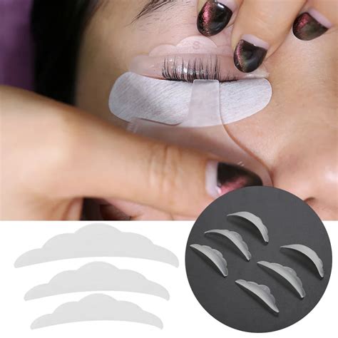 3 Pairs Curl Silicone Protection Pads Paper Patches Eyelash Under Eye Pads Lash Eyelash