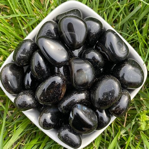 Black Onyx Polished Tumbled Stones Onyx Crystal Reiki Etsy