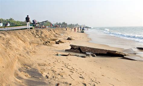 Soil Erosion In Cuddalore Silver Beach