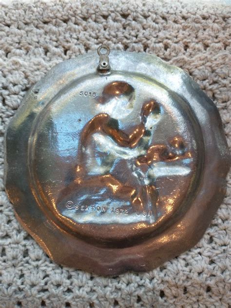 sexton 1972 pewter give us this day our daily bread wall plate w woman ebay