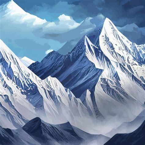 Premium Vector Realistic Illustration Mountain Landscape With A Hill