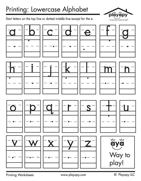 Lowercase Letters Printable Letter