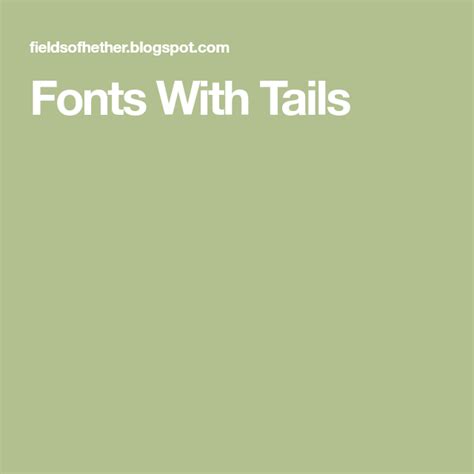 Fonts With Tails Glyphs Cheat Sheet Fonts Cricut Tutorials