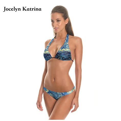 Jocelyn Katrina Sexy Bikini Swimwear Women Swimsuit 2017 New Halter