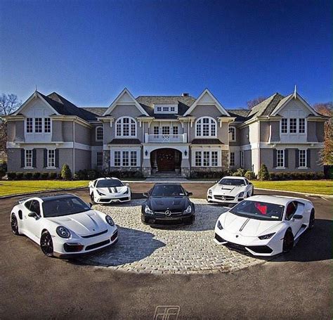 All My Luxury Sports Cars Parked In The Driveway Of Our Massive Mansion