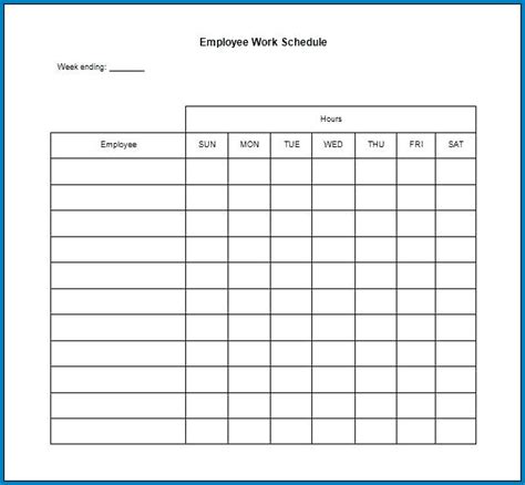Both excel spreadsheets and google sheets are a good option for putting your template together. Free Printable Employee Work Schedule Template | Templateral