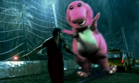 Jurassic Park Jurassic Park Barney The Dinosaurs Funny Pictures