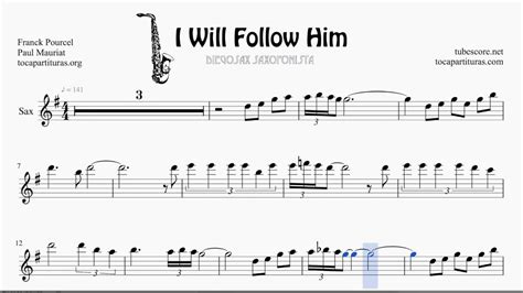 I Will Follow Him Partitura Karaoke Saxofón Alto Para Saxofonistas De