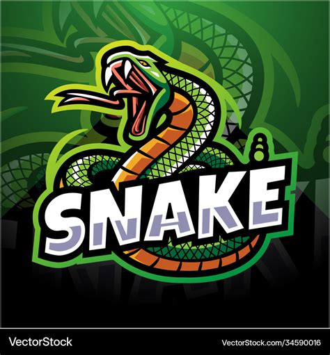 Snake Esport Mascot Logo Design Royalty Free Vector Image