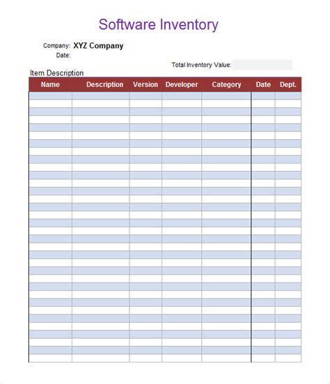 9 Inventory Spreadsheet Templates Sample Templates