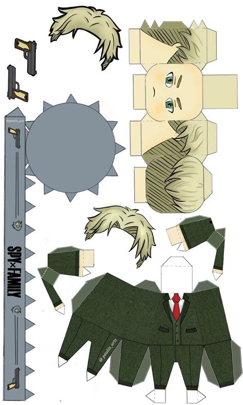 Loid Forger Papercraft Anime Crafts Paper Doll Template Paper Crafts