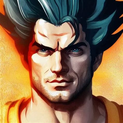 Henry Cavill As Goku Au Naturel Hyper Detailed Stable Diffusion