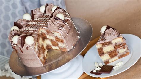 Chocolate Checkered Cake Recipe Video Recipe Checkered Cake Cake