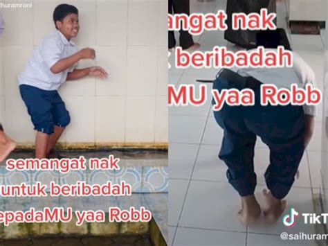 Mengharukan Bocah Smp Ini Tetap Semangat Shalat Di Masjid Meski