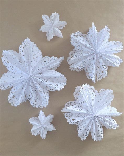 Paper Doily Crafts Doily Snowflake Stars Artbar Paper Doily Crafts