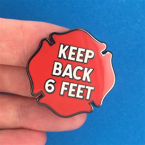 Keep Back 6 Feet Social Distancing Pin — Dissent Pins