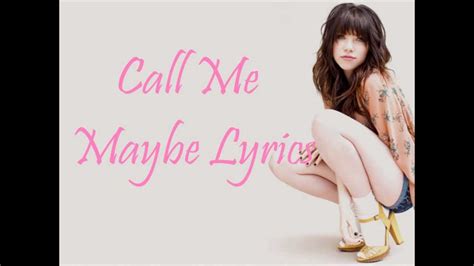 Call Me Maybe Lyrics On Screen Youtube