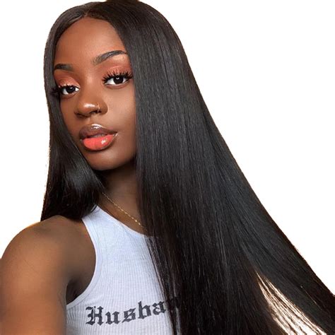 Brazilian Straight Lace Front Wigs X X Lace Front Human Hair Wigs Pre Plucked Non Remy