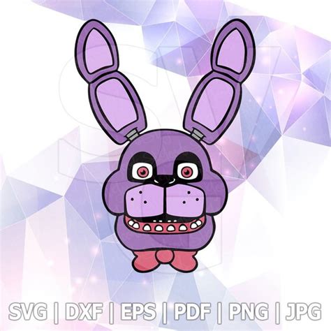Five Nights At Freddys FNAF Bonnie Characters Layered SVG DXF Vector