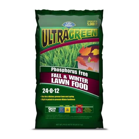 Ultragreen 5000 Sq Ft Ultragreen Fallwinter Lawn Fertilizer 24 0 12