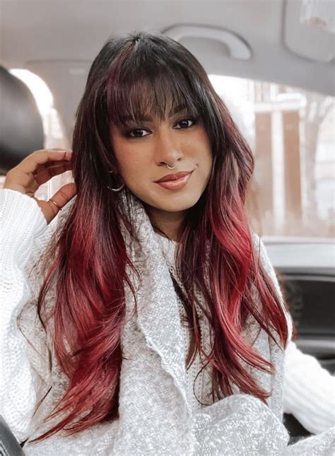 Trending Now Cinnamon Red Balayage Hair Color