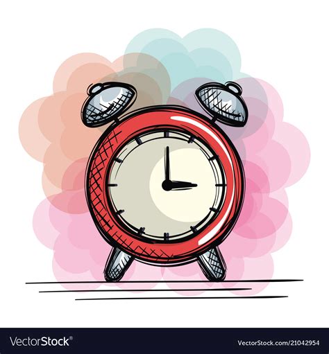 Alarm Clock Time Drawing Royalty Free Vector Image