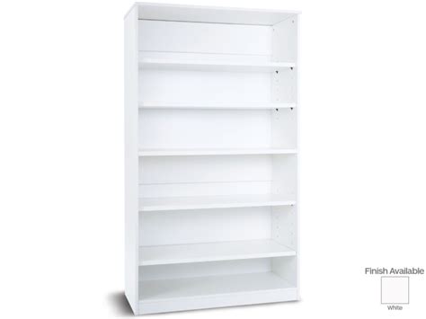 Monarch Prm1800nd White Premium Static Plinth Bookcase With 1 Fixed And