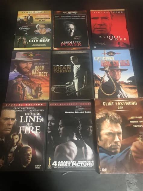 Clint Eastwood Movie Collection Dvd Lot Dirty Harry Tightrope Good