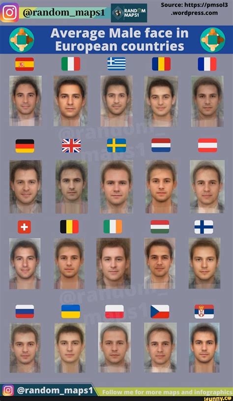 Average Male Face In Gc European Countries Ifunny