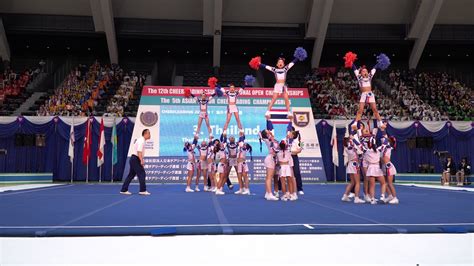 วันแรก thailand team asia cheerleading championships 2018 takasaki japan youtube