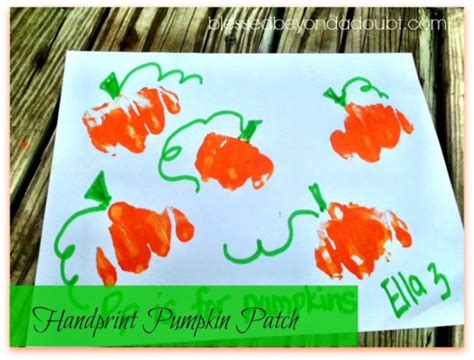 Handprint Pumpkin Patch Blessed Beyond A Doubt